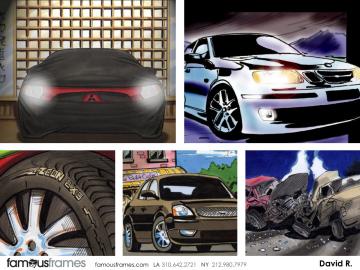 David Reuss's Vehicles storyboard art