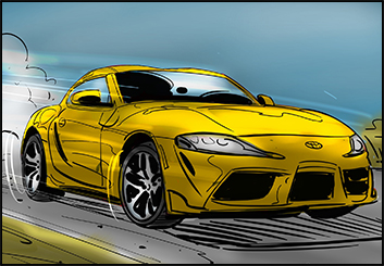 David Reuss's Vehicles storyboard art