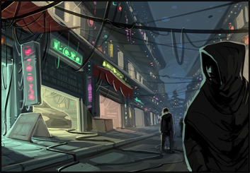 Chris Newberg's Concept Environments storyboard art