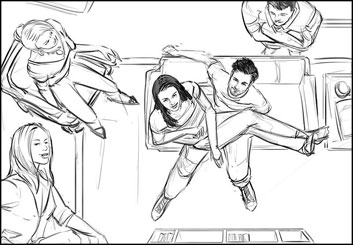 Brandon Hamilton's People - B&W Line storyboard art