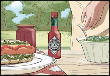 Brandon Hamilton's Food storyboard art