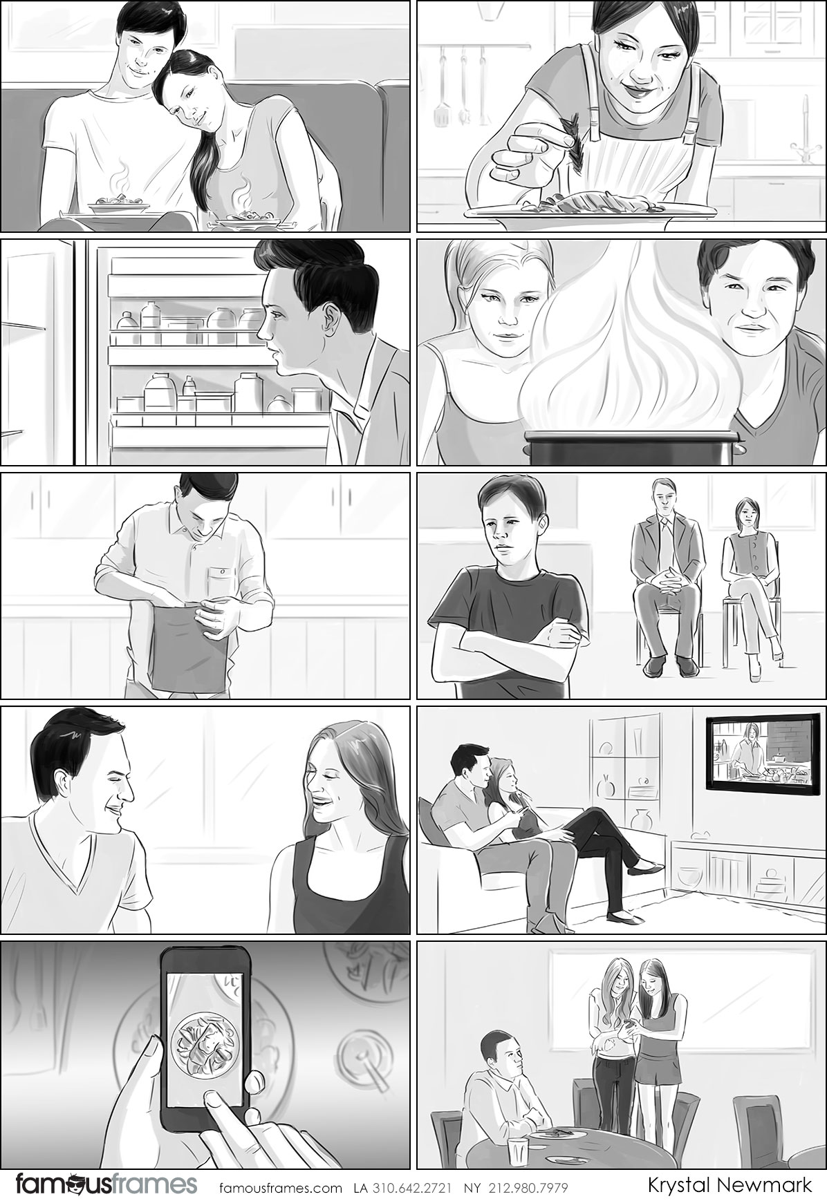 Krystal Newmark's People - B&W Tone storyboard art (Image #5666_113_1494546017)