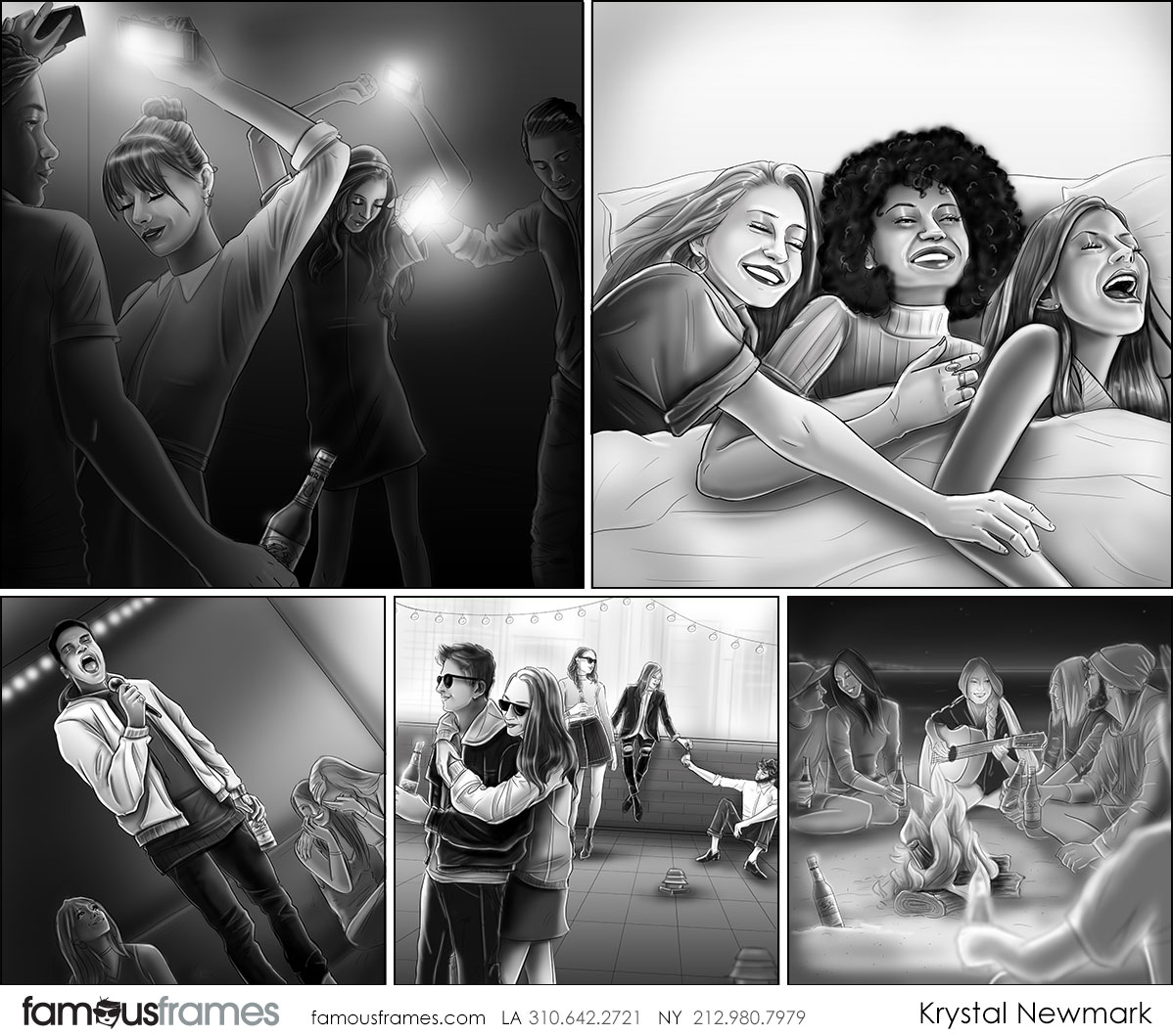 Krystal Newmark's People - B&W Tone storyboard art (Image #5666_113_1580161657)