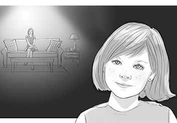 Krystal Newmark's People - B&W Tone storyboard art