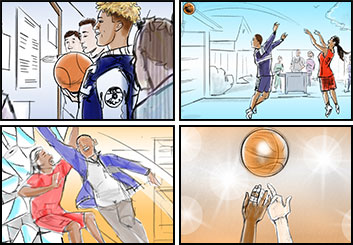 Krystal Newmark's Action storyboard art