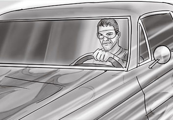 Krystal Newmark's Vehicles storyboard art