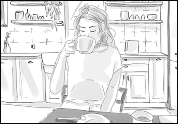 Alessandra's People - B&W Tone storyboard art