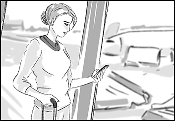 Alessandra's People - B&W Tone storyboard art