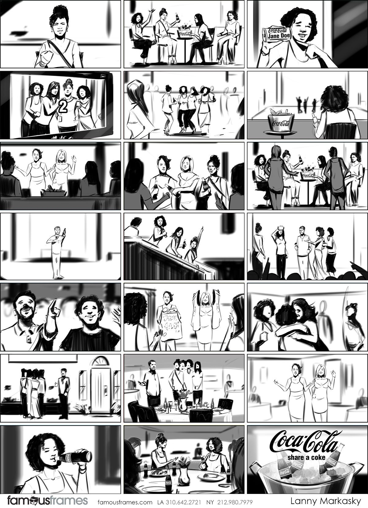 Lanny Markasky's People - B&W Line storyboard art (Image #6431_113_1562717183)