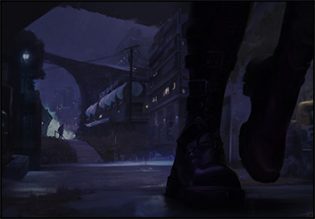 Lanny Markasky's Concept Environments storyboard art