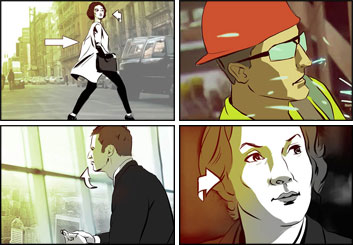 Lanny Markasky's People - Color  storyboard art