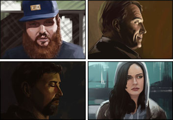 Lanny Markasky's People - Color  storyboard art