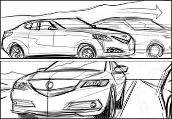 Jarid Boyce*'s Shooting Vehicles storyboard art