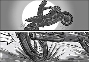 Jarid Boyce*'s Shooting Vehicles storyboard art