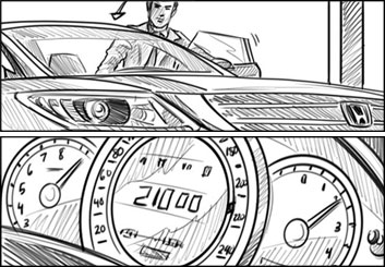 Jarid Boyce*'s Shooting Vehicles storyboard art