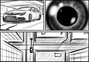 Jarid Boyce*'s Shooting Vehicles storyboard art