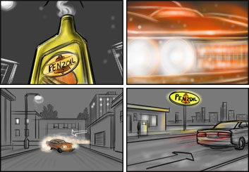 Jarid Boyce*'s Shooting Vehicles storyboard art