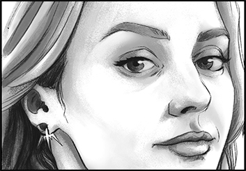 Polina Hristova's People - B&W Tone storyboard art