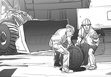 Matteo Stanzani's People - B&W Tone storyboard art