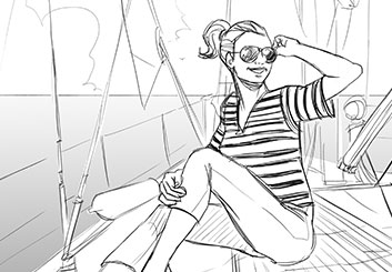 Matteo Stanzani's People - B&W Line storyboard art