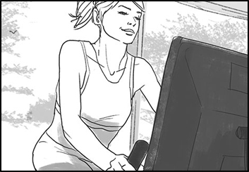 Matteo Stanzani's People - B&W Line storyboard art