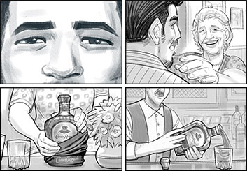 Fred Fassberger's People - B&W Tone storyboard art