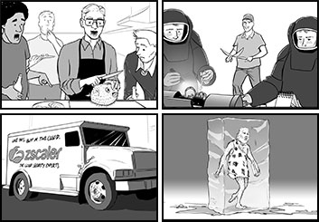 Anthony Satter's People - B&W Tone storyboard art