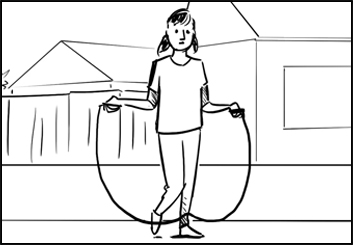 Anthony Satter's People - B&W Line storyboard art