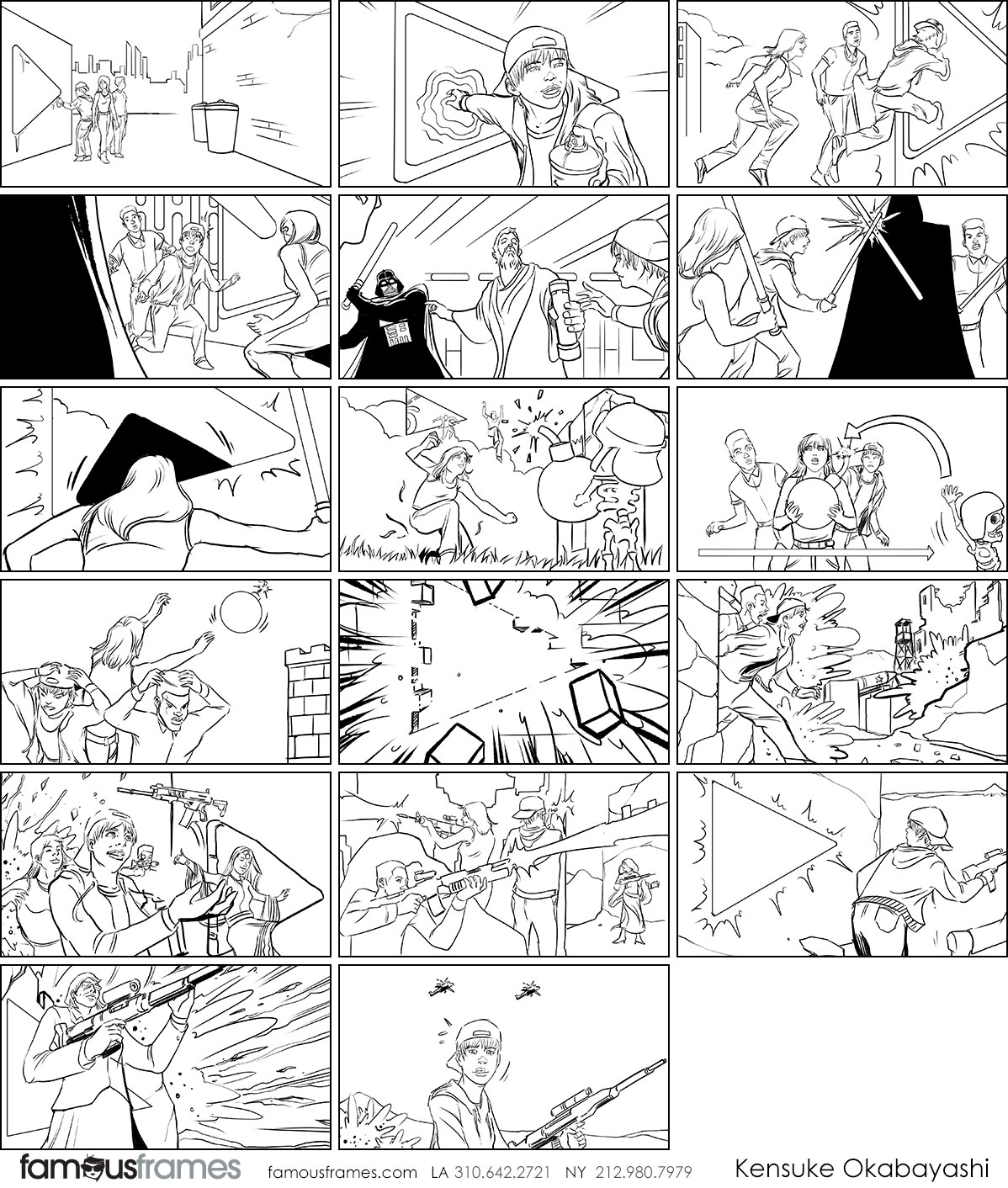 Kensuke Okabayashi's People - B&W Line storyboard art (Image #6905_22_1528756530)