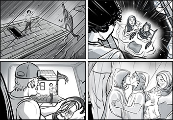 Kensuke Okabayashi's People - B&W Tone storyboard art