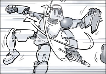 Kensuke Okabayashi's Action storyboard art