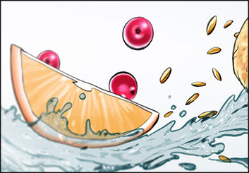 Angus Cameron's Food storyboard art