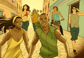 Angus Cameron's People - Color  storyboard art