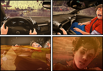 Angus Cameron's People - Color  storyboard art