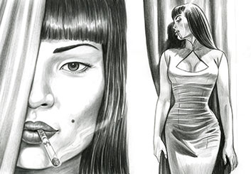 Al Evcimen's People - B&W Tone storyboard art