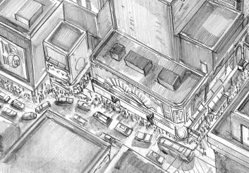 Al Evcimen's Environments storyboard art