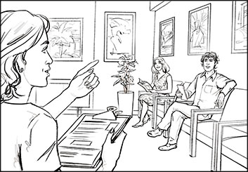 John Killian Nelson's People - B&W Line storyboard art