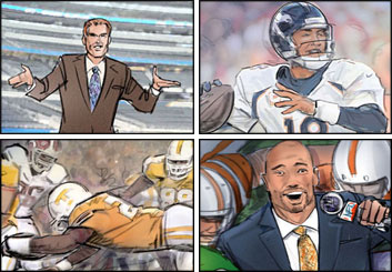 John Killian Nelson's Sports storyboard art