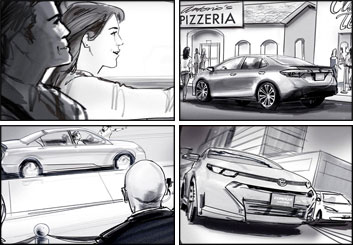 John Killian Nelson's Vehicles storyboard art