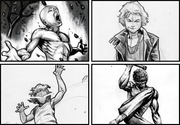 Mercer Boffey's Characters / Creatures storyboard art