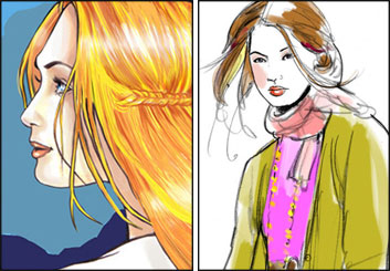 Kathy Berry's Beauty / Fashion storyboard art