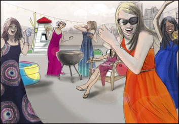 Kathy Berry's Beauty / Fashion storyboard art