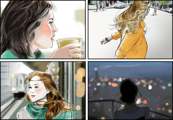 Kathy Berry's Beauty / Fashion storyboard art