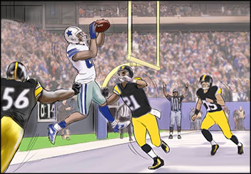 Kathy Berry's Sports storyboard art