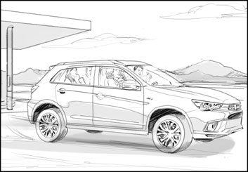 Kathy Berry's Vehicles storyboard art