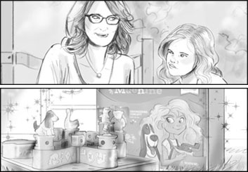 Kathy Berry's Likenesses storyboard art