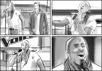 Kathy Berry's People - B&W Tone storyboard art