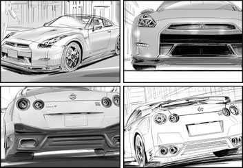 Kathy Berry's Vehicles storyboard art