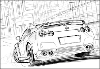 Kathy Berry's Vehicles storyboard art