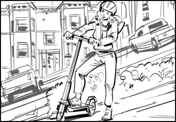 Mark Millicent's People - B&W Line storyboard art